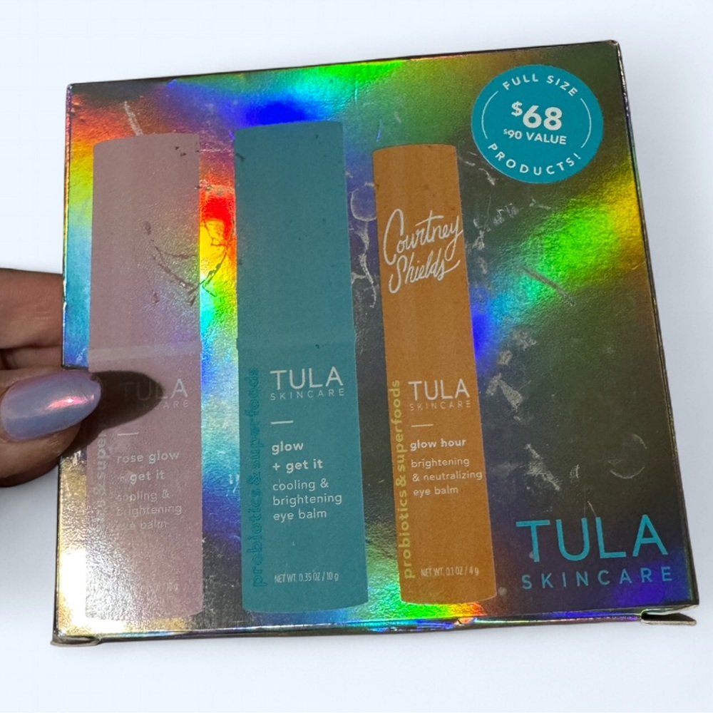Tula Eye Balm Wonderland Kit with probiotic and superfood brightening products